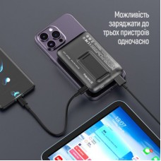 Батарея универсальная ColorWay 10 000 mAh 15W MagSafe (USB QC3.0 + USB-C PD 22.5W) (CW-PB100LPA3BK-WPDD) - Фото