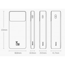 Повер банк Baseus Bipow 15W 20000mAh White (PPDML-J02) УМБ Басеус - Фото