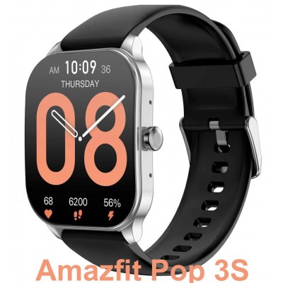 Смарт-часы Amazfit Pop 3S Silver (часы Амосфит поп 3с)