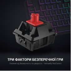 Клавіатура GamePro MK80R Red Switch RGB USB Black (MK80R) - Фото