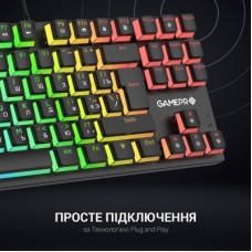 Клавіатура GamePro MK80R Red Switch RGB USB Black (MK80R) - Фото
