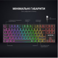 Клавіатура GamePro MK80R Red Switch RGB USB Black (MK80R) - Фото