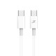 Дата кабель USB-C to USB-C 1.0m 20W CC-03W White Grand-X (CC-03W)