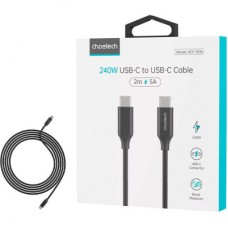 Дата кабель USB-C to USB-C 2.0m USB 3.1 Gen2 240 W (50V/5A) Choetech (XCC-1036) - Фото