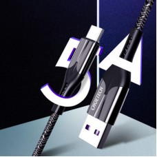 Дата кабель USB 2.0 AM to Type-C 1.2m 5A Choetech (AC0013-BK) - Фото