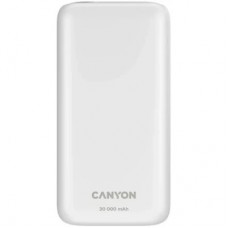 Батарея універсальна Canyon PB-301 30000mAh PD/20W, QC/3.0 (CNE-CPB301W)