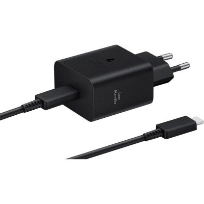 Зарядний пристрій Samsung 45W Compact Power Adapter (w C to Cable) Black (EP-T4511XBEGEU)