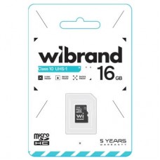 Картка пам'яті Wibrand 16 GB microSD class 10 UHS-I (WICDHU1/16GB) - Фото
