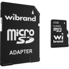 Карта памяти Wibrand 4GB microSD class 4 (WICDC4/4GB-A)