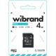Карта памяти Wibrand 4GB microSD class 4 (WICDC4/4GB-A)