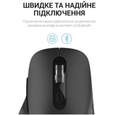Мышка OfficePro M230B Silent Click Wireless/Bluetooth Black (M230B) - Фото