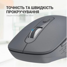 Мышка OfficePro M230G Silent Click Wireless/Bluetooth Gray (M230G) - Фото