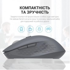 Мышка OfficePro M230G Silent Click Wireless/Bluetooth Gray (M230G) - Фото