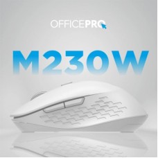 Мышка OfficePro M230W Silent Click Wireless/Bluetooth White (M230W) - Фото