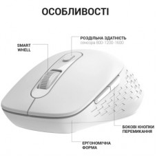 Мышка OfficePro M230W Silent Click Wireless/Bluetooth White (M230W) - Фото