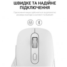 Мышка OfficePro M230W Silent Click Wireless/Bluetooth White (M230W) - Фото