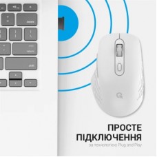 Мышка OfficePro M230W Silent Click Wireless/Bluetooth White (M230W) - Фото
