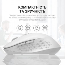Мышка OfficePro M230W Silent Click Wireless/Bluetooth White (M230W) - Фото