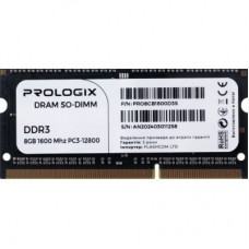 Модуль пам'яті для ноутбука SoDIMM DDR3 8 GB 1600 MHz Prologix (PRO8GB1600D3S) - Фото