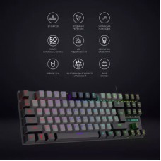 Клавіатура GamePro MK100B Blue Switch LED USB Black (MK100B) - Фото