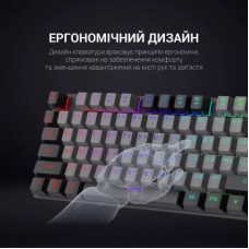 Клавіатура GamePro MK100B Blue Switch LED USB Black (MK100B) - Фото