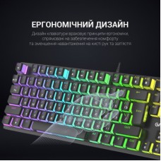 Клавіатура GamePro MK85R Red Switch RGB USB Black (MK85R) - Фото