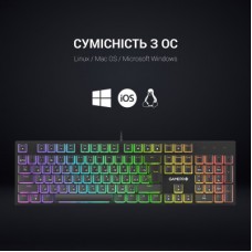 Клавіатура GamePro MK85R Red Switch RGB USB Black (MK85R) - Фото