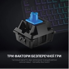 Клавіатура GamePro MK85B Blue Switch RGB USB Black (MK85B) - Фото
