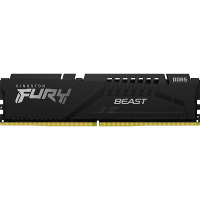 Модуль пам'яті для комп'ютера DDR5 16 GB 6400 MHz Beast Black XMP Kingston Fury (ex.HyperX) (KF564C32BB-16)