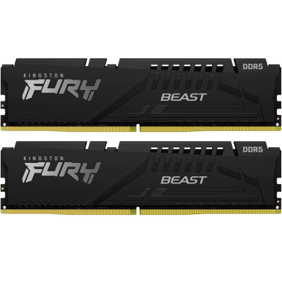 Модуль памяти для компьютера DDR5 64GB (2x32GB) 6400 MHz Beast Black Kingston Fury (ex.HyperX)
