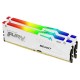 Модуль пам'яті для комп'ютера DDR5 32 GB (2x16 GB) 6000 MHz Beast White RGB EXPO Kingston Fury (ex.HyperX) Модуль пам'яті для комп'ютера DDR5 32 GB (2x16 GB) 6000 MHz Beast White RGB EXPO Kingston Fury (ex.HyperX)