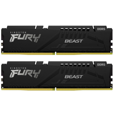Модуль пам'яті для комп'ютера DDR5 32GB (2x16GB) 6800 MHz Beast Black EXPO Kingston Fury (ex.HyperX)