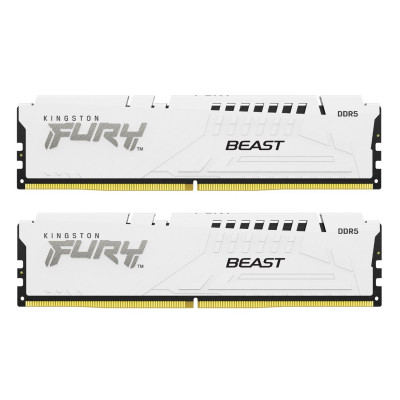 Модуль пам'яті для комп'ютера DDR5 32GB (2x16GB) 6800 MHz Beast White EXPO Kingston Fury (ex.HyperX)
