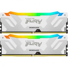 Модуль пам'яті для комп'ютера DDR5 32 GB (2x16GB) 8000 MHz Renegade RGB White XMP Kingston Fury (ex.HyperX)