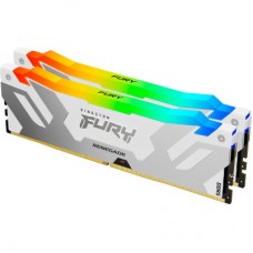 Модуль памяти для компьютера DDR5 48GB (2x24GB) 8000 MHz Renegade RGB White/Silver Kingston Fury (ex.HyperX) (KF580C38RWAK2-48)