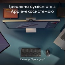 Клавіатура Logitech MX Keys Mini для MAC Wireless UA Space Grey (920-012652) - Фото