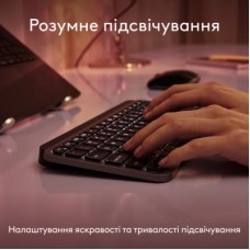 Клавіатура Logitech MX Keys Mini для MAC Wireless UA Space Grey (920-012652) - Фото