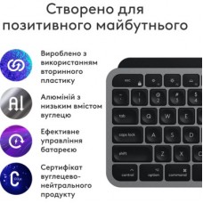 Клавіатура Logitech MX Keys S Combo для MAC Bluetooth/Wireless UA Space Grey (920-012845) - Фото
