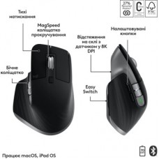 Клавіатура Logitech MX Keys S Combo для MAC Bluetooth/Wireless UA Space Grey (920-012845) - Фото