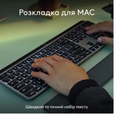 Клавіатура Logitech MX Keys S Combo для MAC Bluetooth/Wireless UA Space Grey (920-012845) - Фото