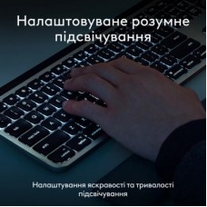 Клавіатура Logitech MX Keys S Combo для MAC Bluetooth/Wireless UA Space Grey (920-012845) - Фото