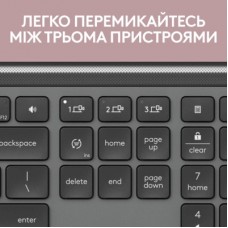 Клавіатура Logitech K950 Bluetooth/Wireless UA Graphite (920-012465) - Фото