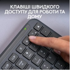 Клавіатура Logitech K950 Bluetooth/Wireless UA Graphite (920-012465) - Фото
