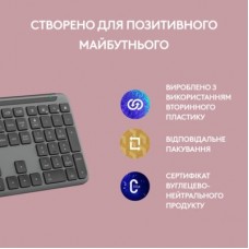 Клавіатура Logitech K950 Bluetooth/Wireless UA Graphite (920-012465) - Фото