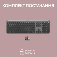 Клавіатура Logitech K950 Bluetooth/Wireless UA Graphite (920-012465) - Фото