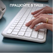 Клавіатура Logitech K950 Bluetooth/Wireless UA Off-White (920-012466) - Фото
