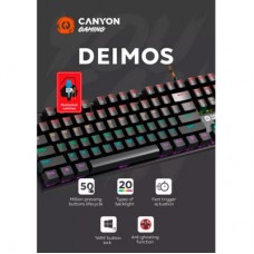 Клавіатура Canyon Deimos GK-4 Rainbow LED USB UA Black (CND-SKB4-US) - Фото