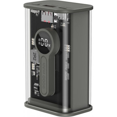 Батарея універсальна Gembird 9000 mAh, QC3.0, Transparent (PB09-TQC3-01)