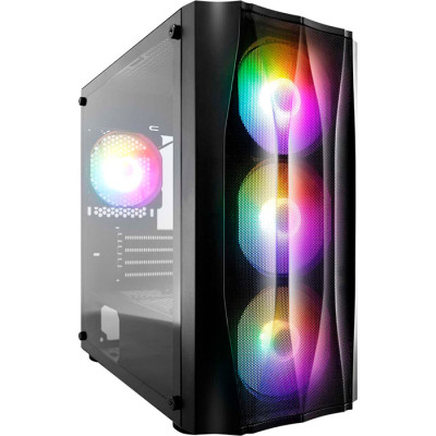 Корпус 1stPlayer X3-M-4F1-BK