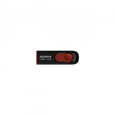 USB флешнакопичувач ADATA 16Gb C008 Black/Red USB 2.0 (AC008-16G-RKD)